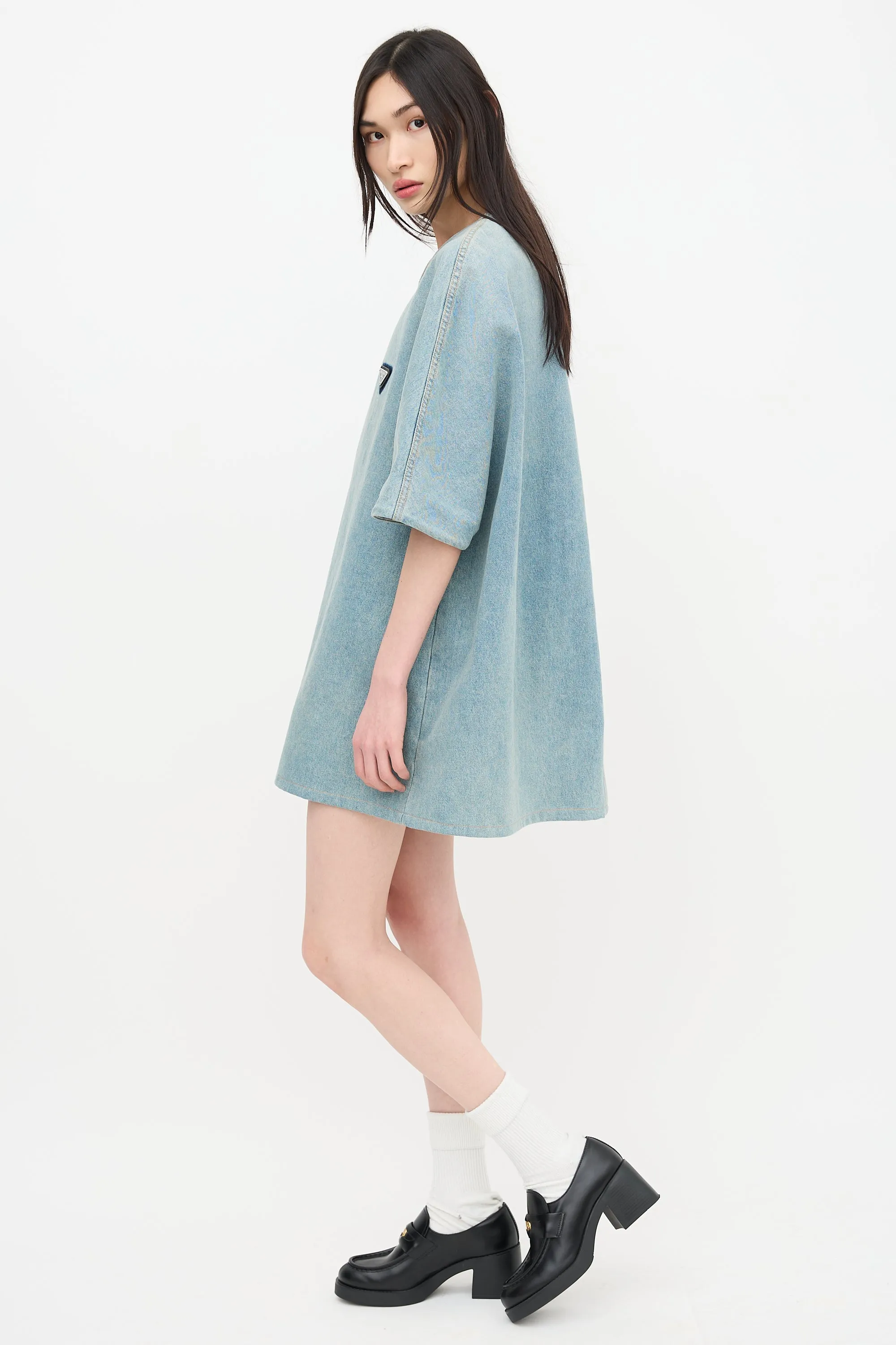 2021 Denim Short Sleeve Dress