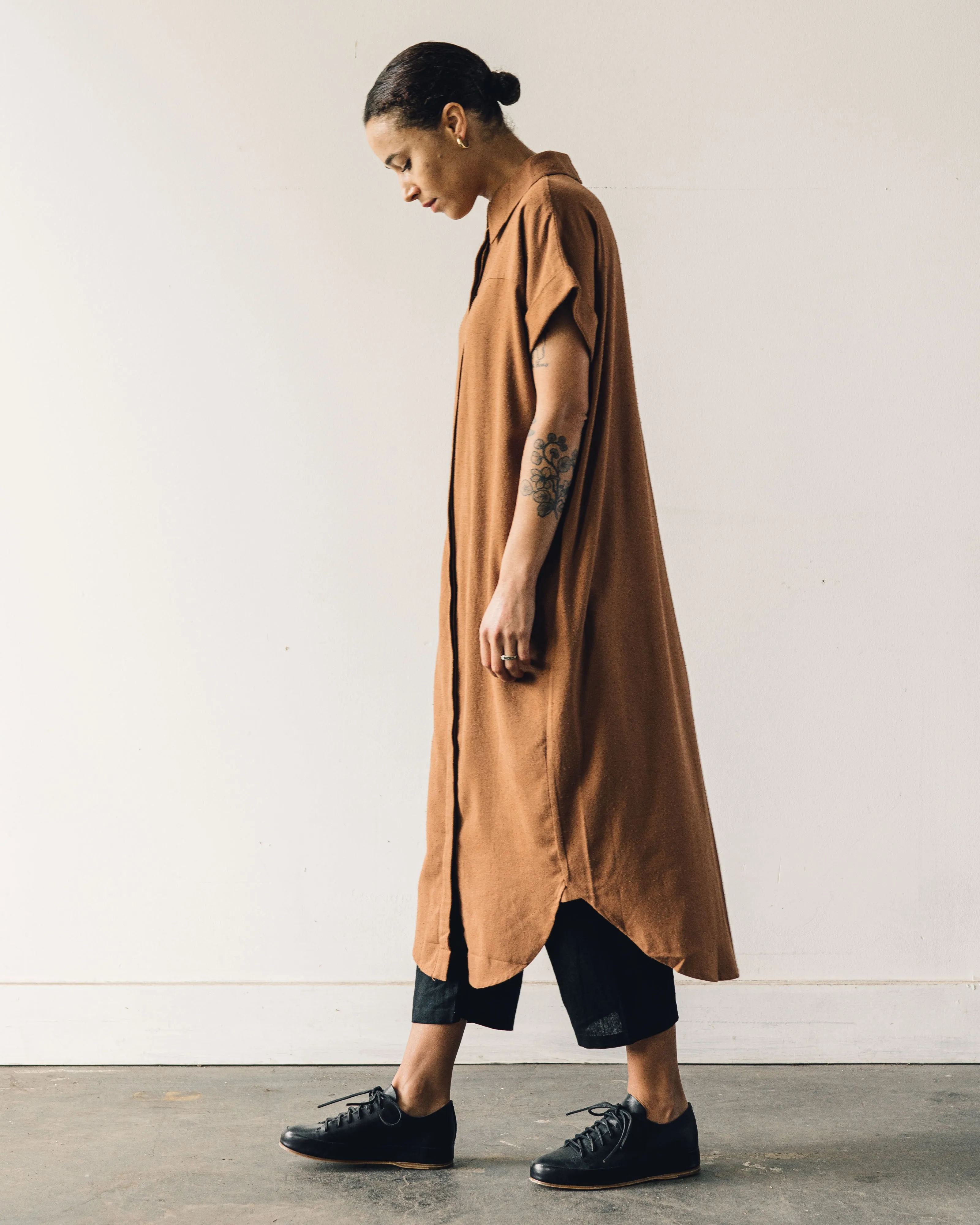 7115 Signature Shirt Maxi Dress, Rust