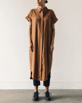 7115 Signature Shirt Maxi Dress, Rust