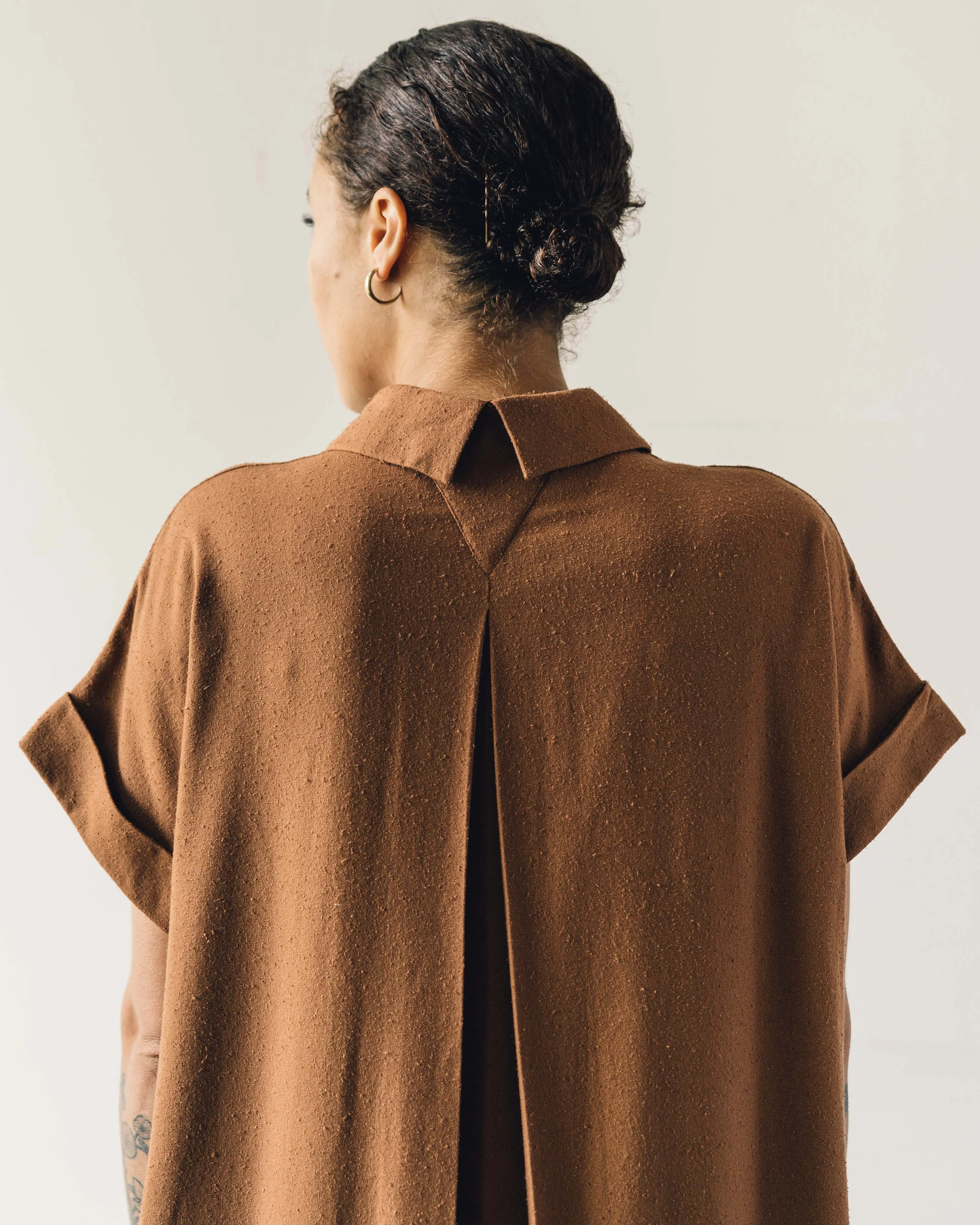 7115 Signature Shirt Maxi Dress, Rust