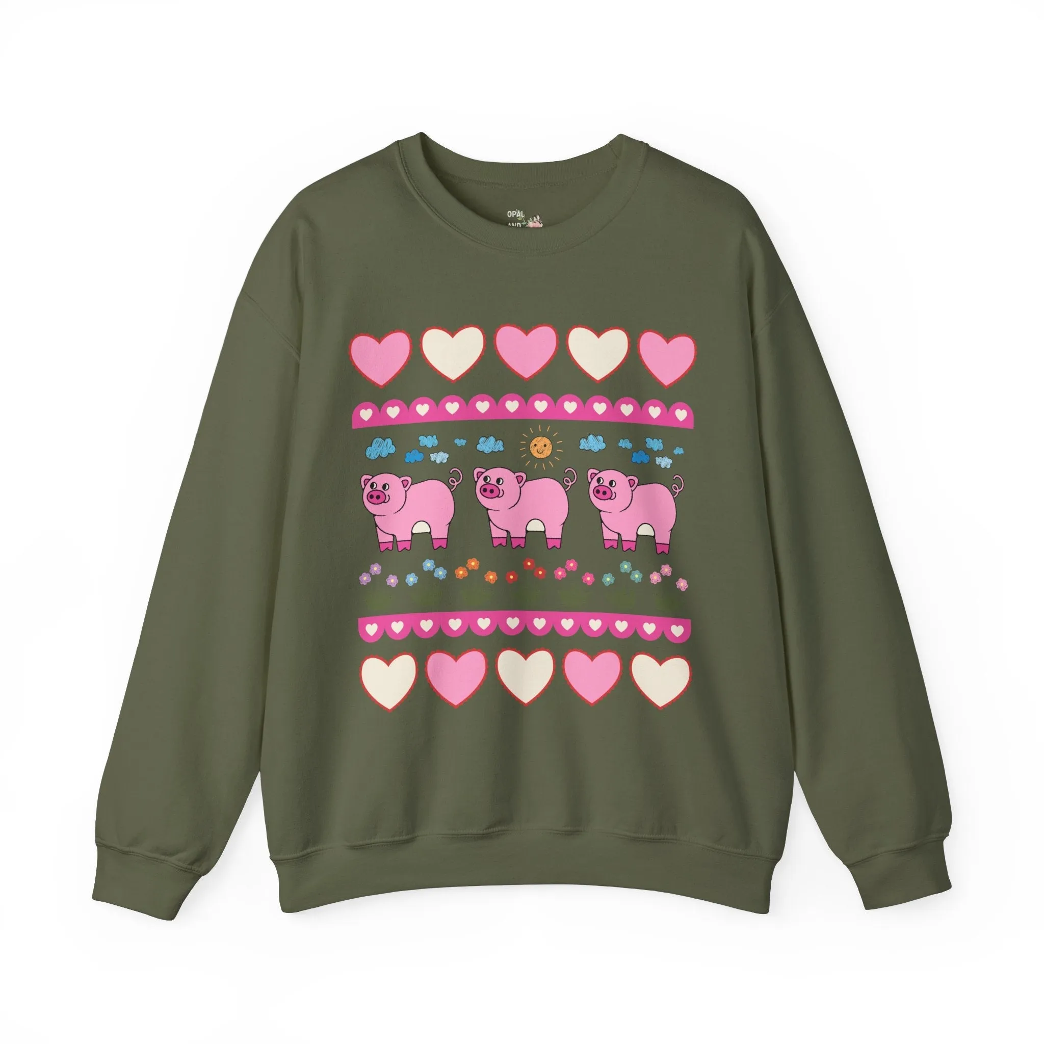 Adorable Doodle Pig Sweatshirt