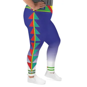 Centered Shua Blue Fade Plus Size Leggings