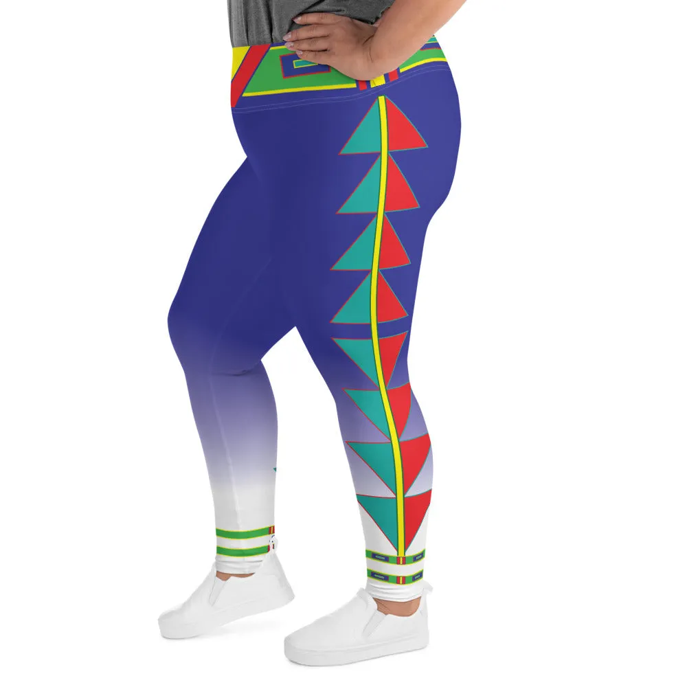 Centered Shua Blue Fade Plus Size Leggings