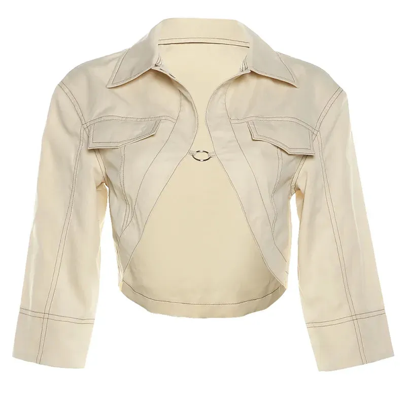 Chic Buckle Crop Top