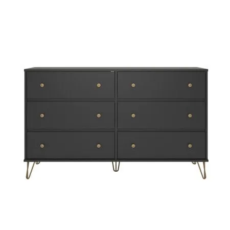 CHIC  Owen 6 Drawer Dresser, Black