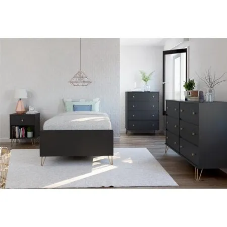 CHIC  Owen 6 Drawer Dresser, Black