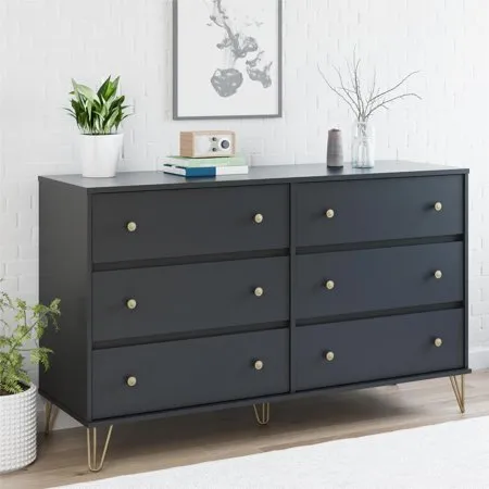 CHIC  Owen 6 Drawer Dresser, Black