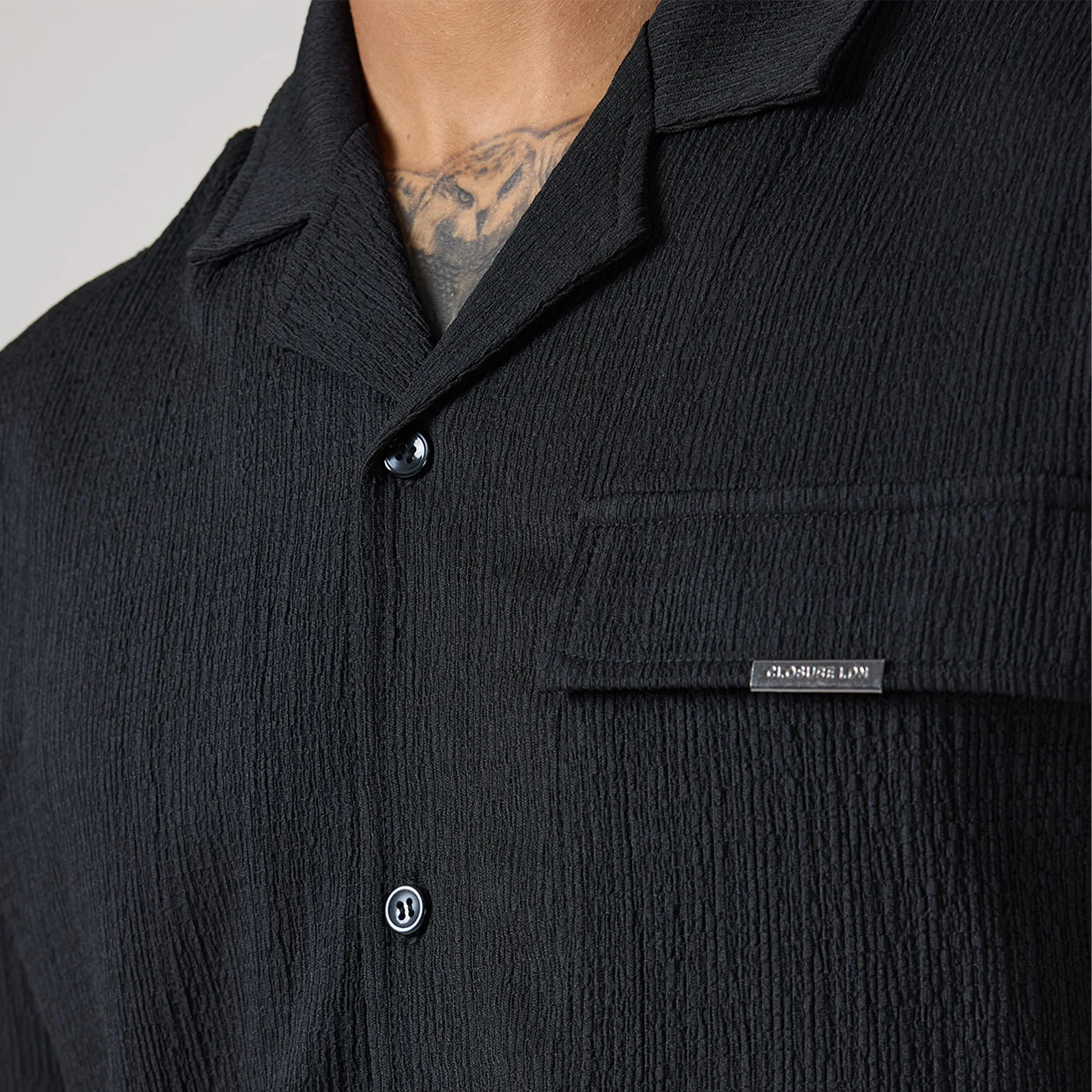 Crinkle Shirt | Black