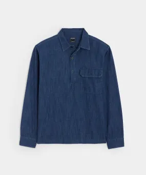 Denim Mariner Popover Shirt in Indigo