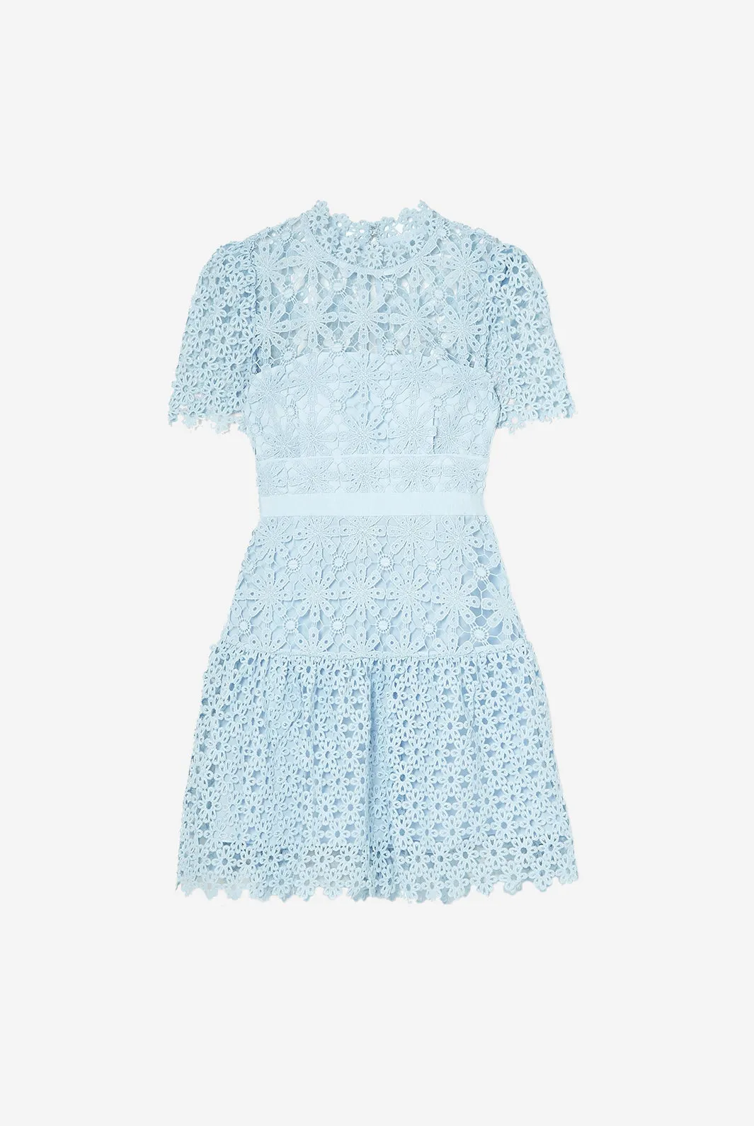 GEO GUIPURE MINI DRESS