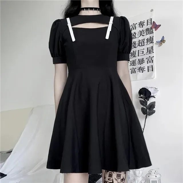 Gothic Hollow Out Oversize Dress