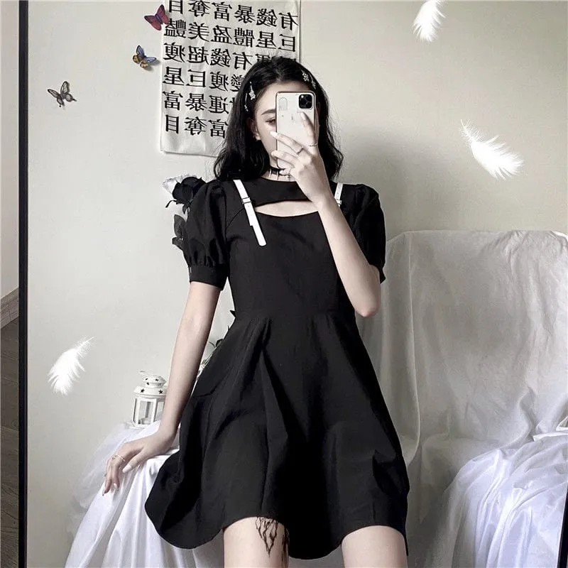 Gothic Hollow Out Oversize Dress