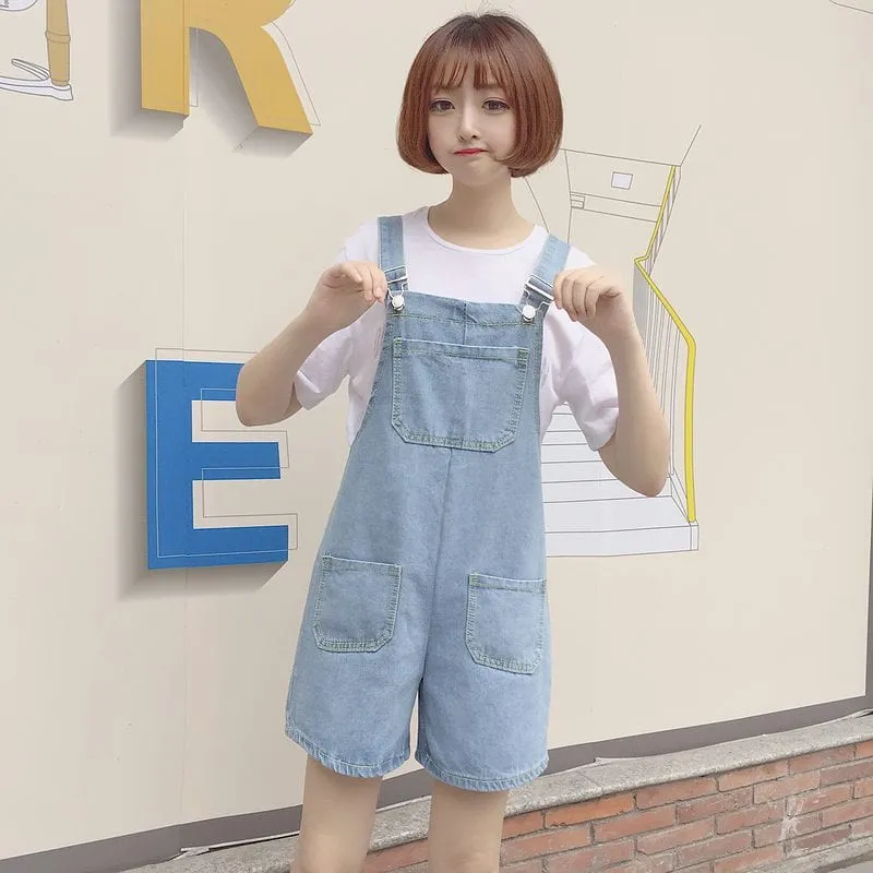 Harajuku Kawaii Denim Strap Short
