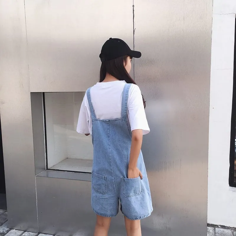 Harajuku Kawaii Denim Strap Short