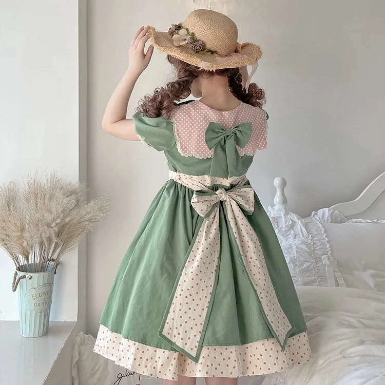 Kawaii Sweet Style Avocado Color Lolita Dress