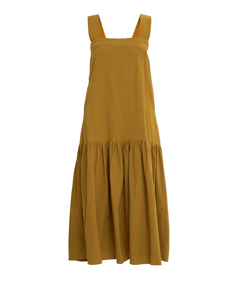Larissa Sleeveless Square Neck Midi Dress