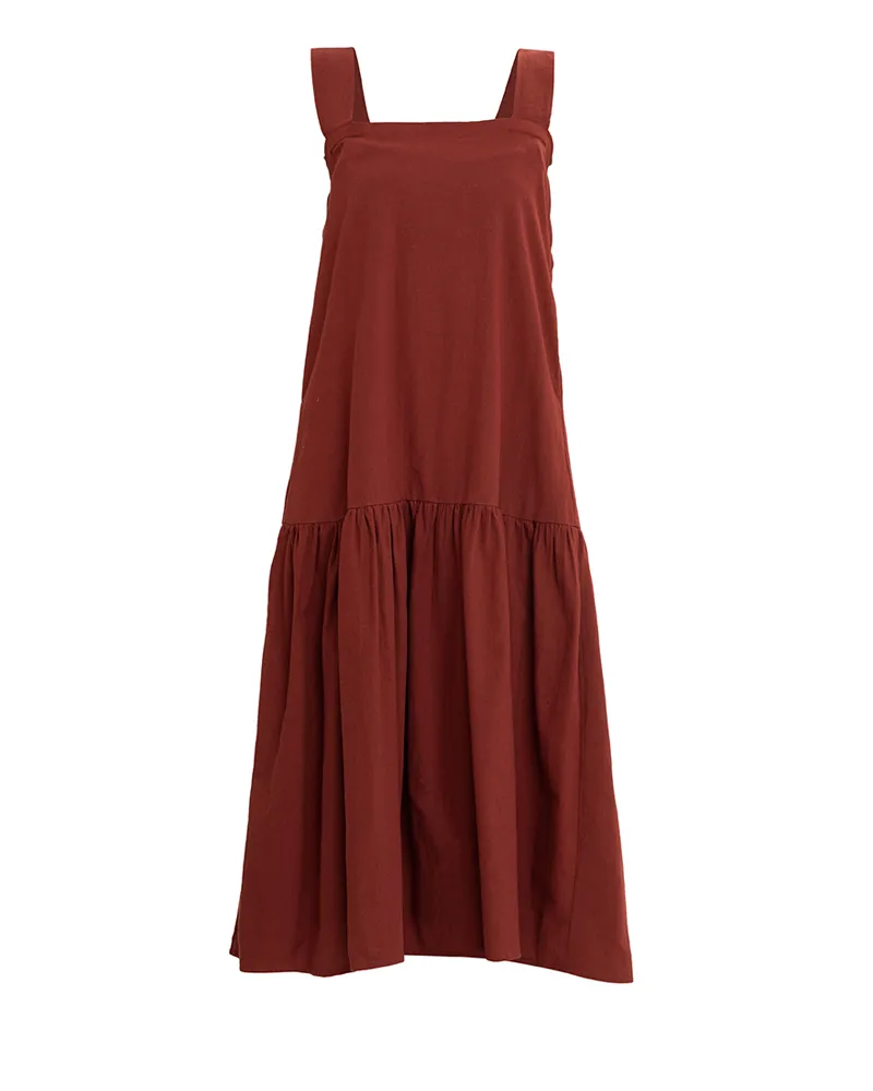 Larissa Sleeveless Square Neck Midi Dress