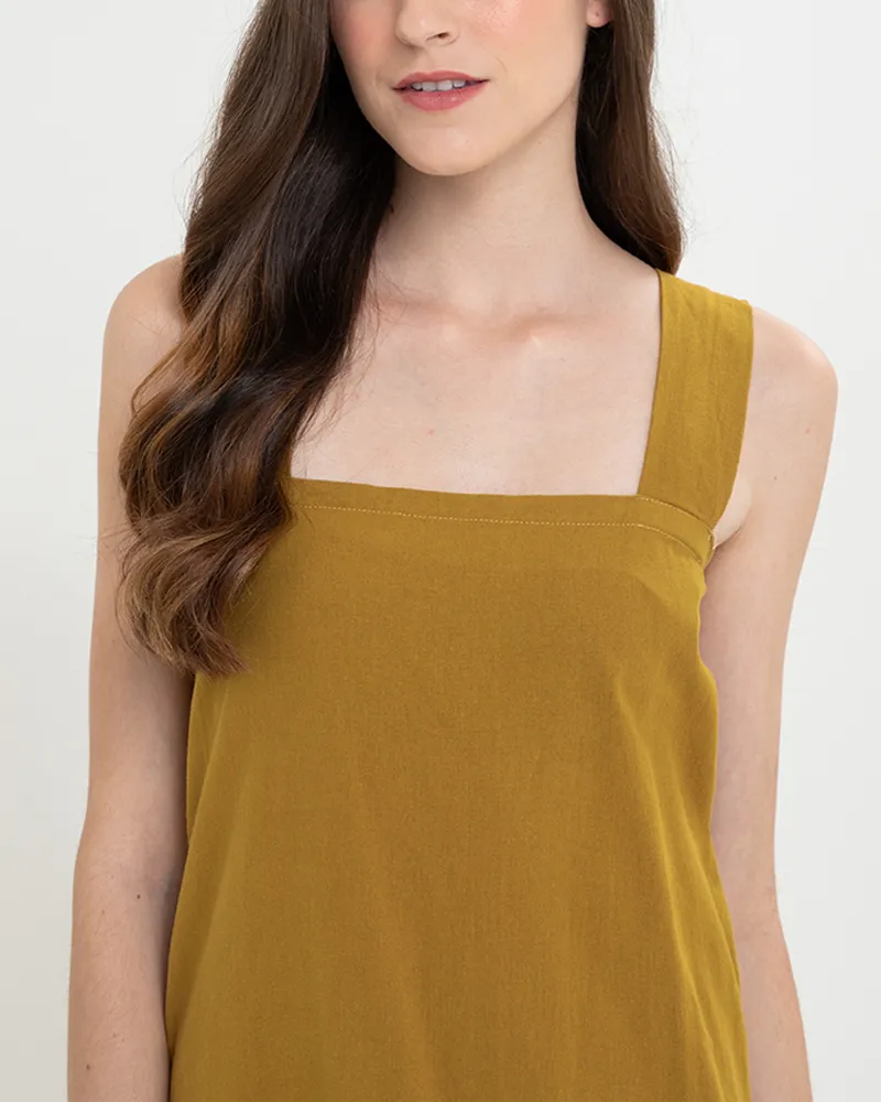 Larissa Sleeveless Square Neck Midi Dress