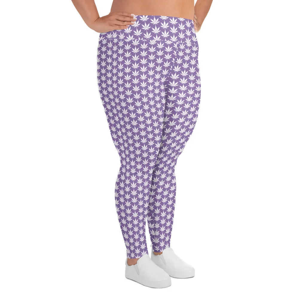 Light Purple Plus Size Leggings