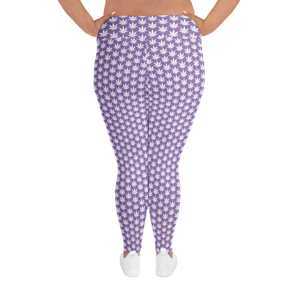 Light Purple Plus Size Leggings