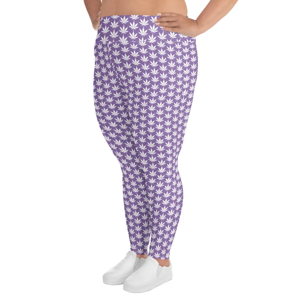 Light Purple Plus Size Leggings