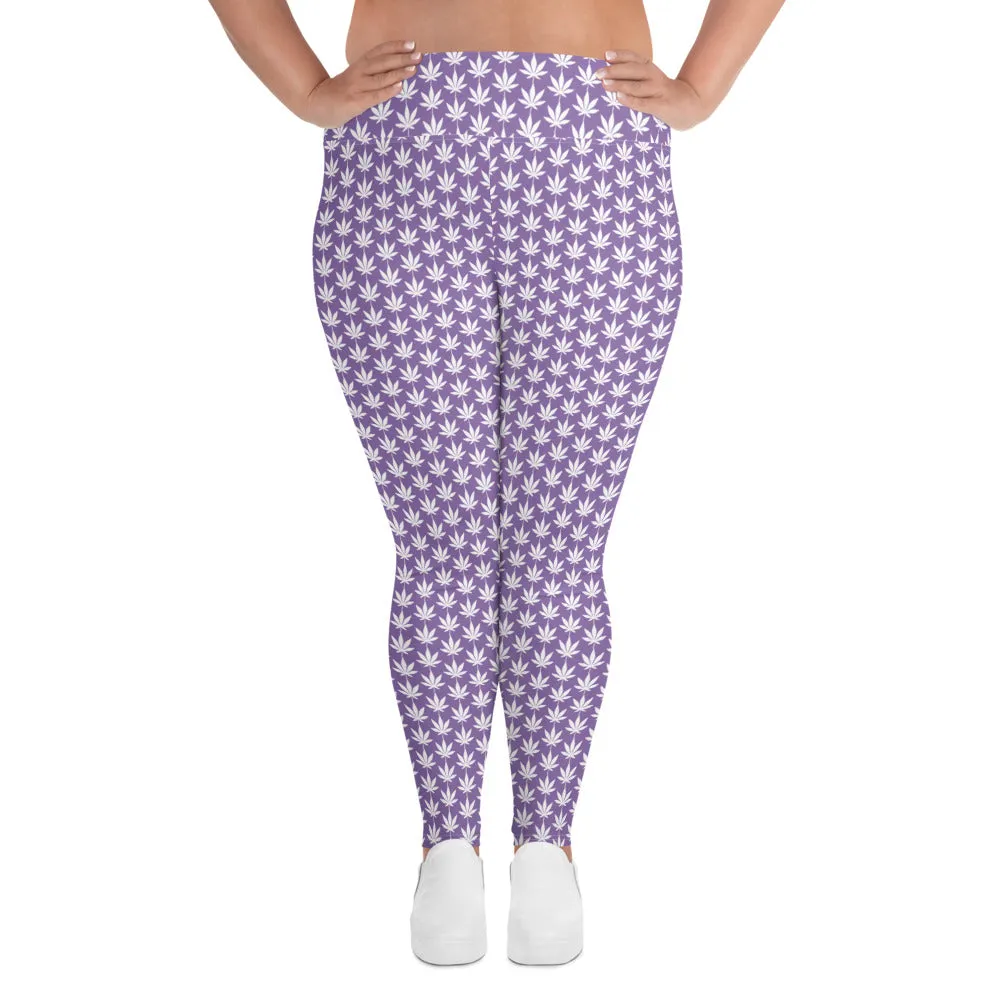 Light Purple Plus Size Leggings