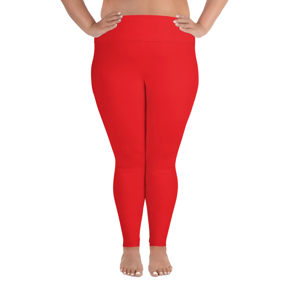 Red Plus Size Leggings