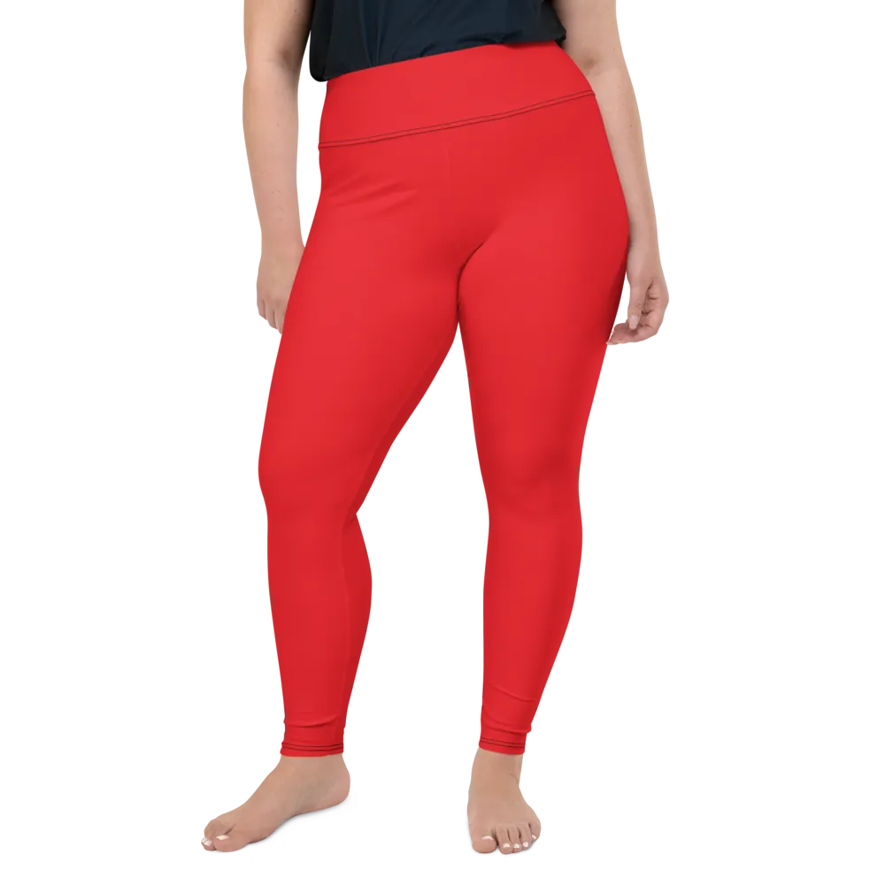 Red Plus Size Leggings