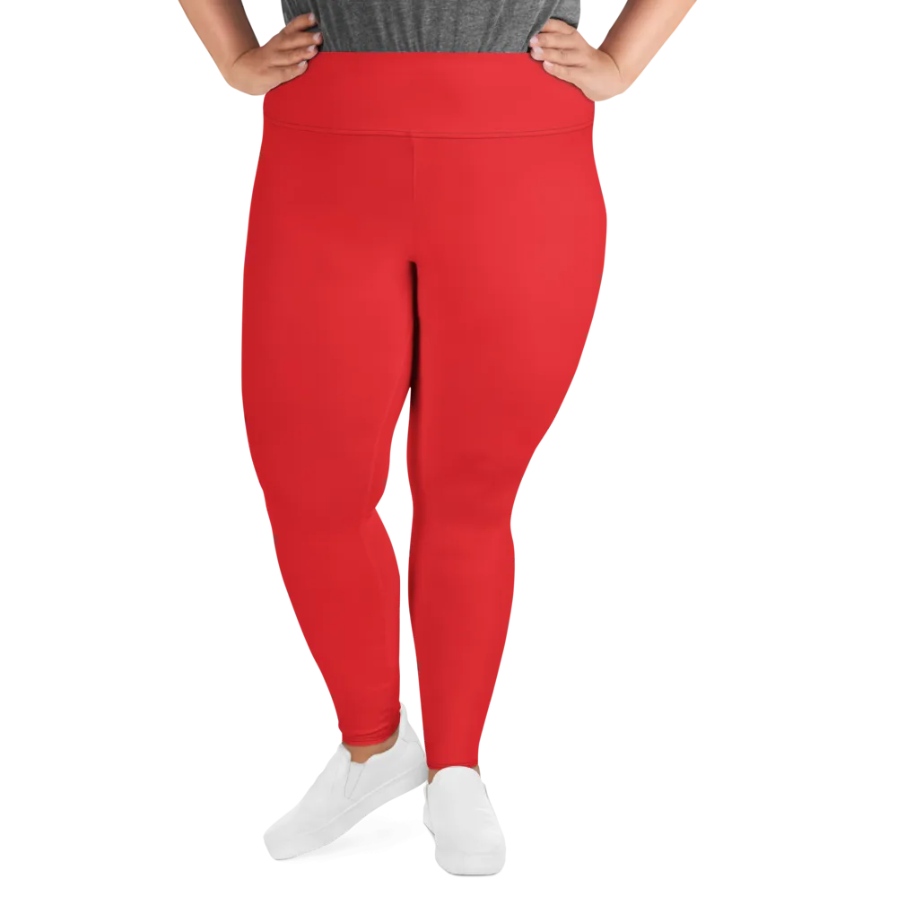 Red Plus Size Leggings