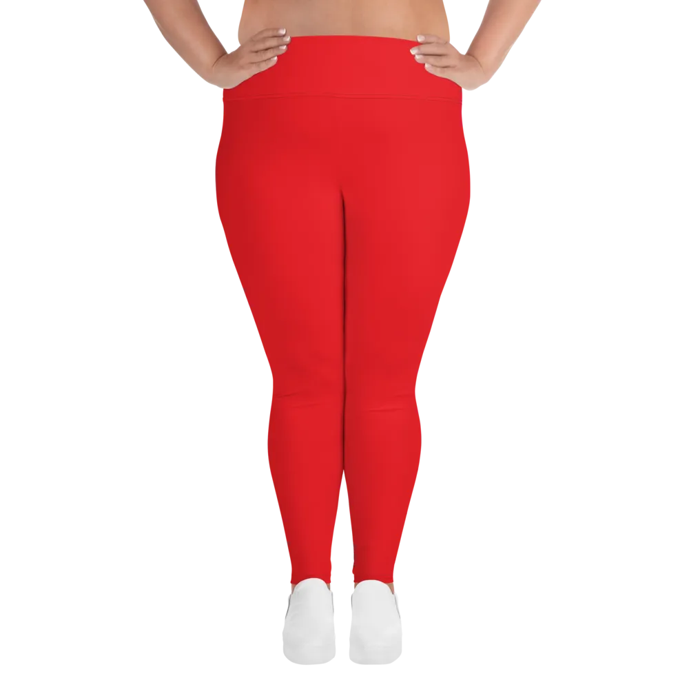 Red Plus Size Leggings