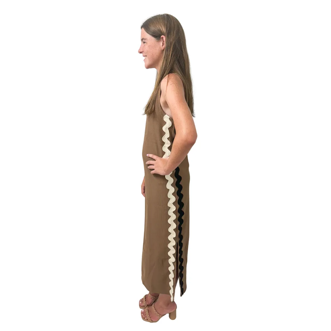 Rick Rack Trim Maxi Dress