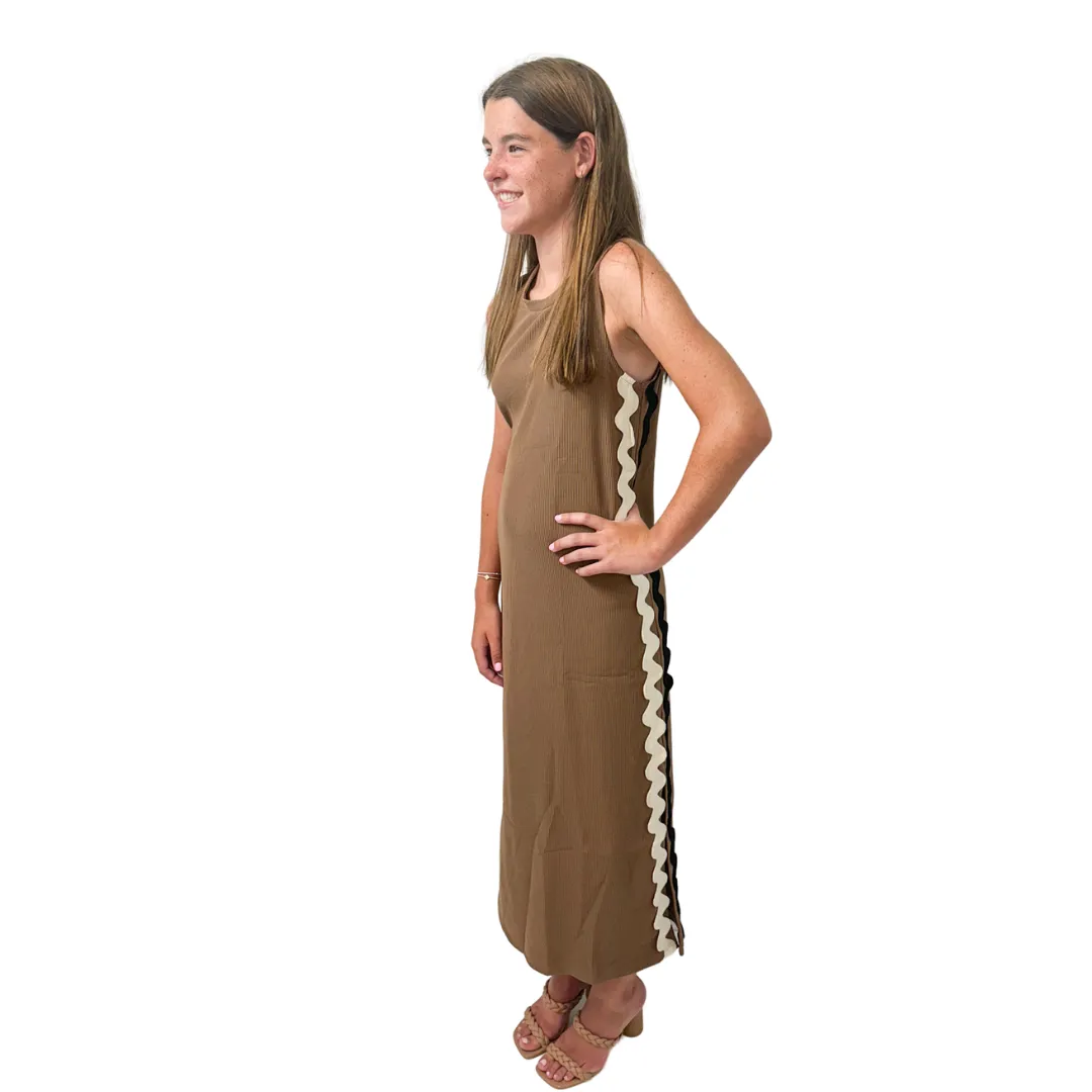 Rick Rack Trim Maxi Dress