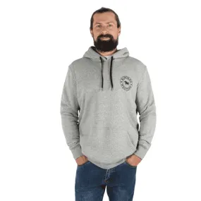 RINGERS WESTERN MENS SIGNATURE BULL PULLOVER HOODIE GREY MARLE / BLACK