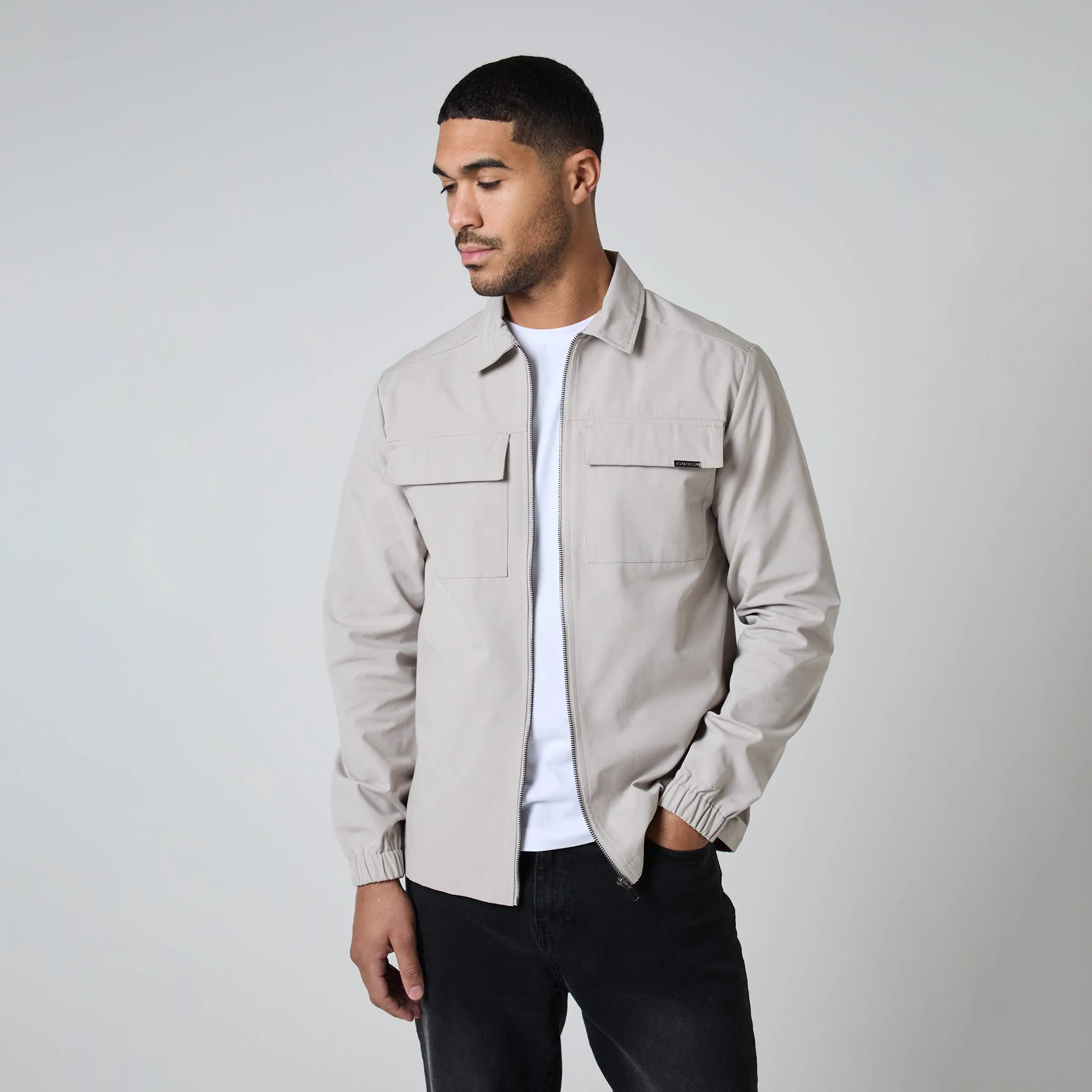 Smart Utility Overshirt | Stone