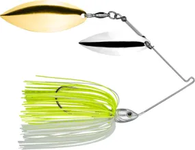 Strike King Tour Grade Spinnerbait 3/8oz Finesse Willow/Willow - Chart White