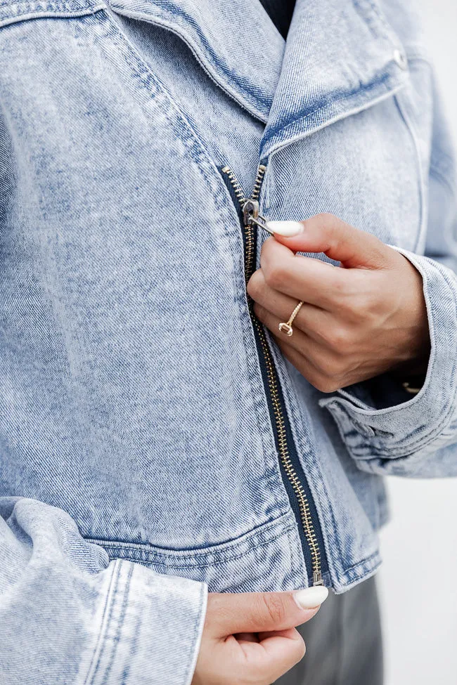 Walk The Walk Light Wash Denim Jacket FINAL SALE